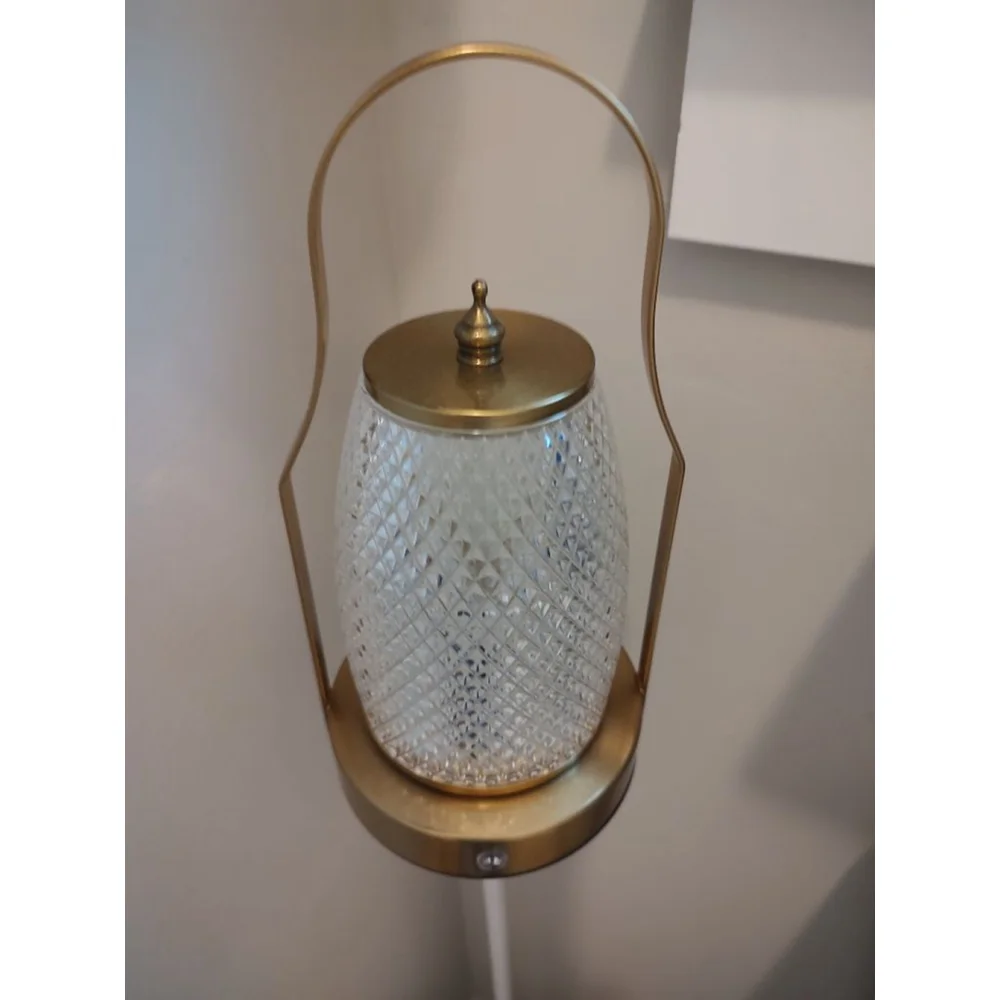 Gold LED Table Lantern